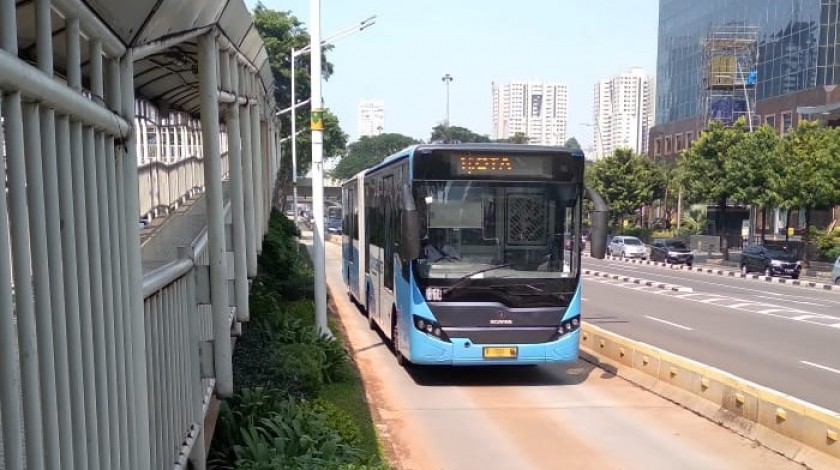 Halte Gatot Subroto Jamsostek Direvitalisasi, TransJakarta Sediakan Bus Stop
