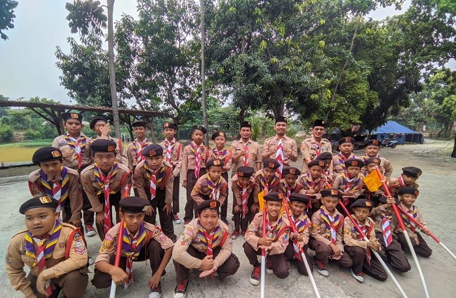 Ketua Kwarran Ajak Anggota Pramuka Kembangkan Diri dan Bangun Kedisiplinan
