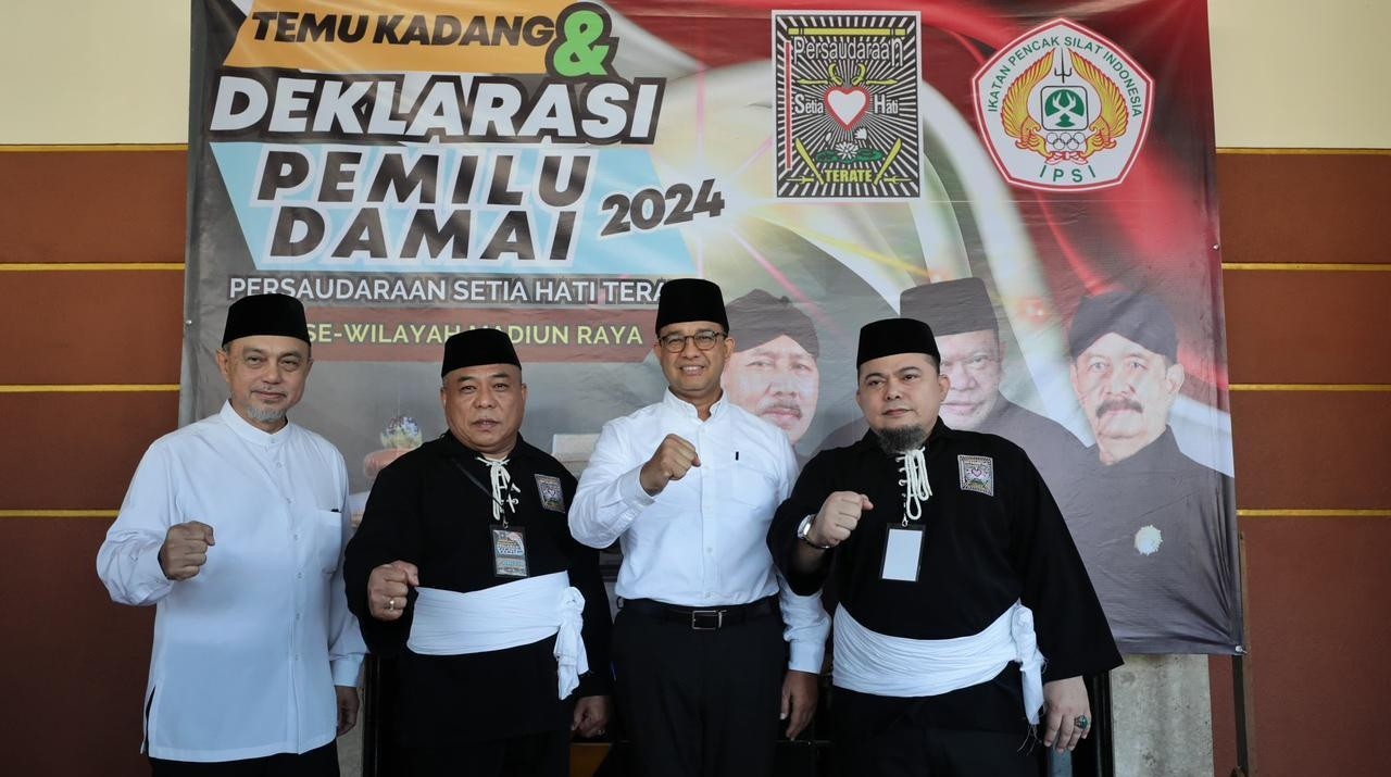 Hadiri Deklarasi Pemilu Damai PSHT, Anies: Semoga Hasilnya Sesuai Aspirasi Masyarakat