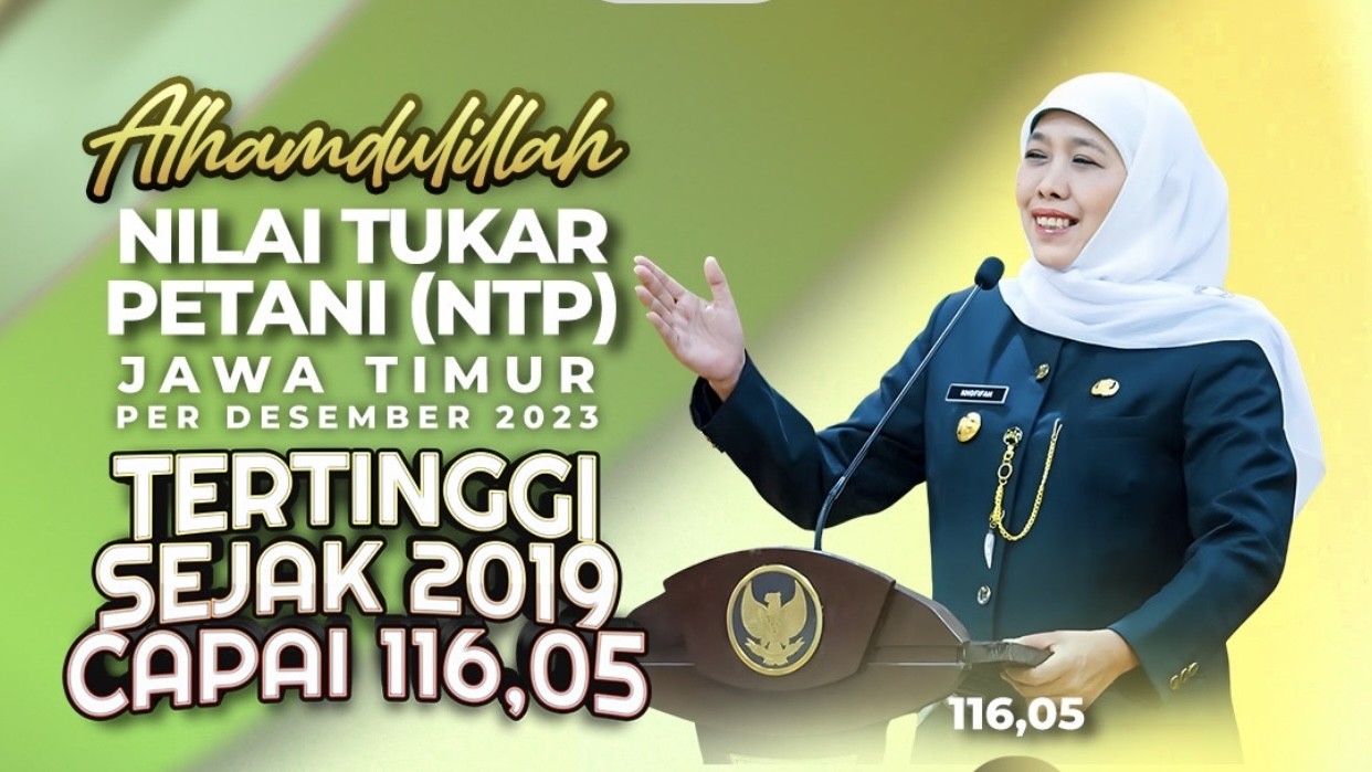 NTP Jatim Tertinggi Sejak 2019, Khofifah: Tegaskan Posisi Jatim Sebagai Lumbung Pangan Nasional