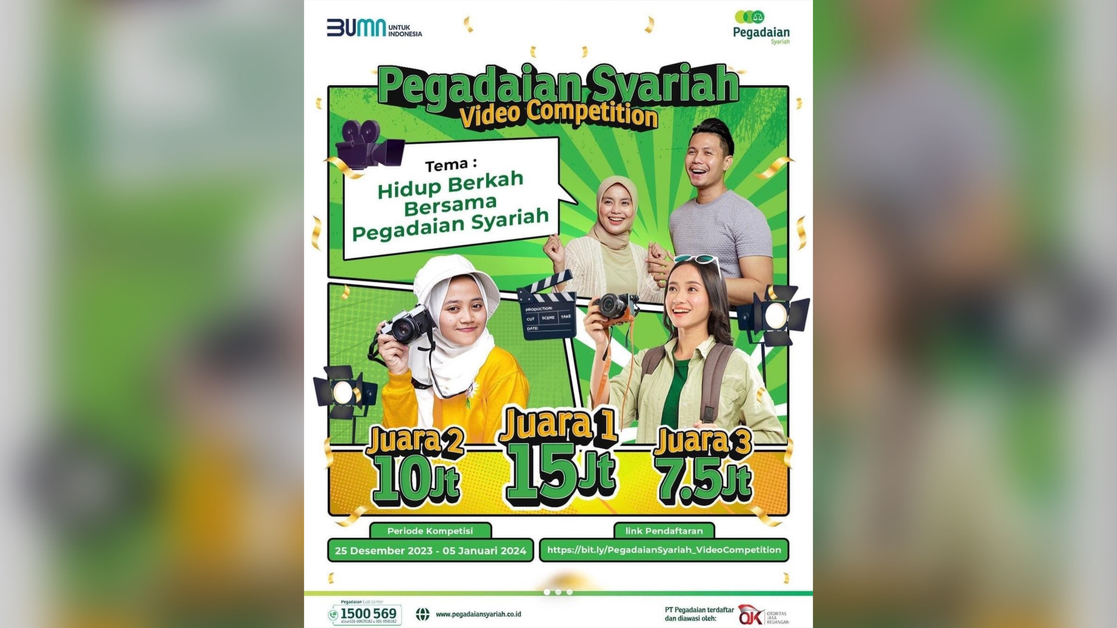 Pegadaian Syariah Gelar Writing & Video Competition 2024, Ini Syarat dan Ketentuannya