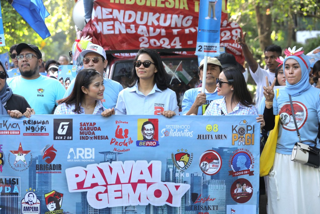 Aksi Pawai Gen-Z dan Milenial Dukung Prabowo-Gibran