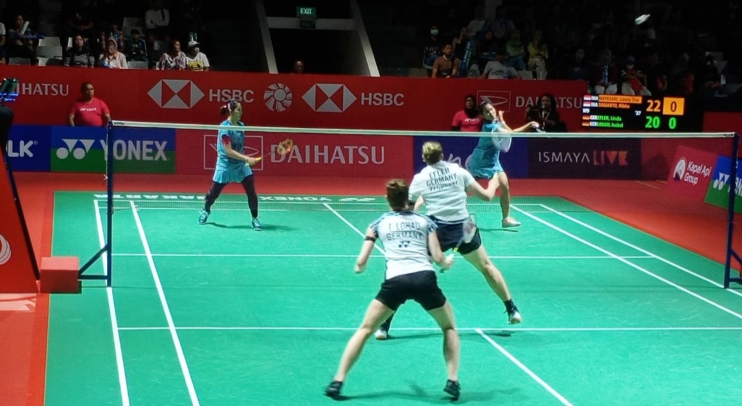 Indonesia Master 2024, Ribka/Lanny  Tumbangkan Wakil Jerman