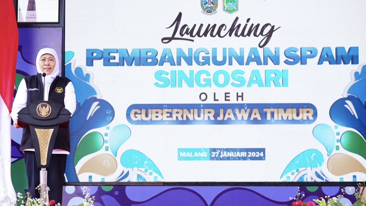Pembangunan SPAM Singosari, Khofifah Pastikan 525 KK di 5 Desa Dapatkan Layanan Air Bersih