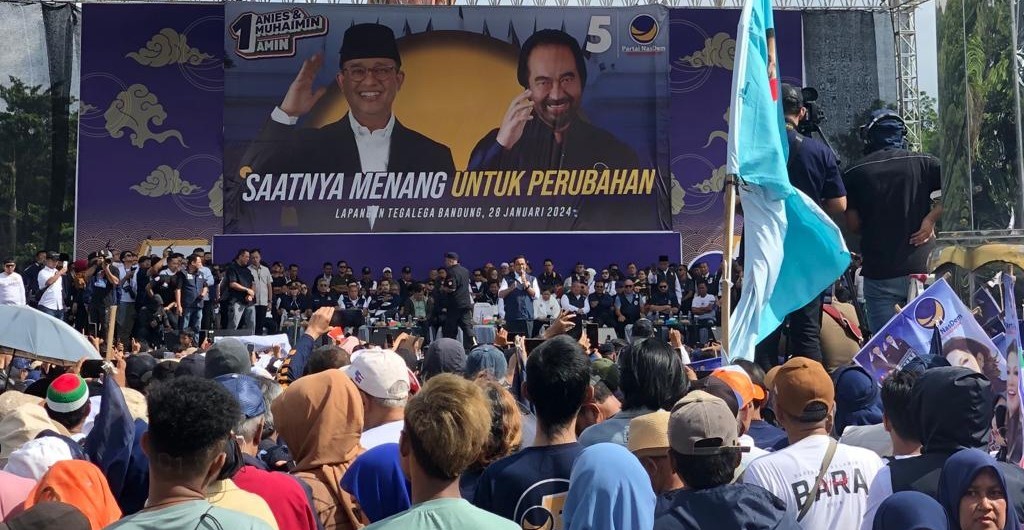 JK Meriahkan Kampanye Akbar NasDem di Bandung