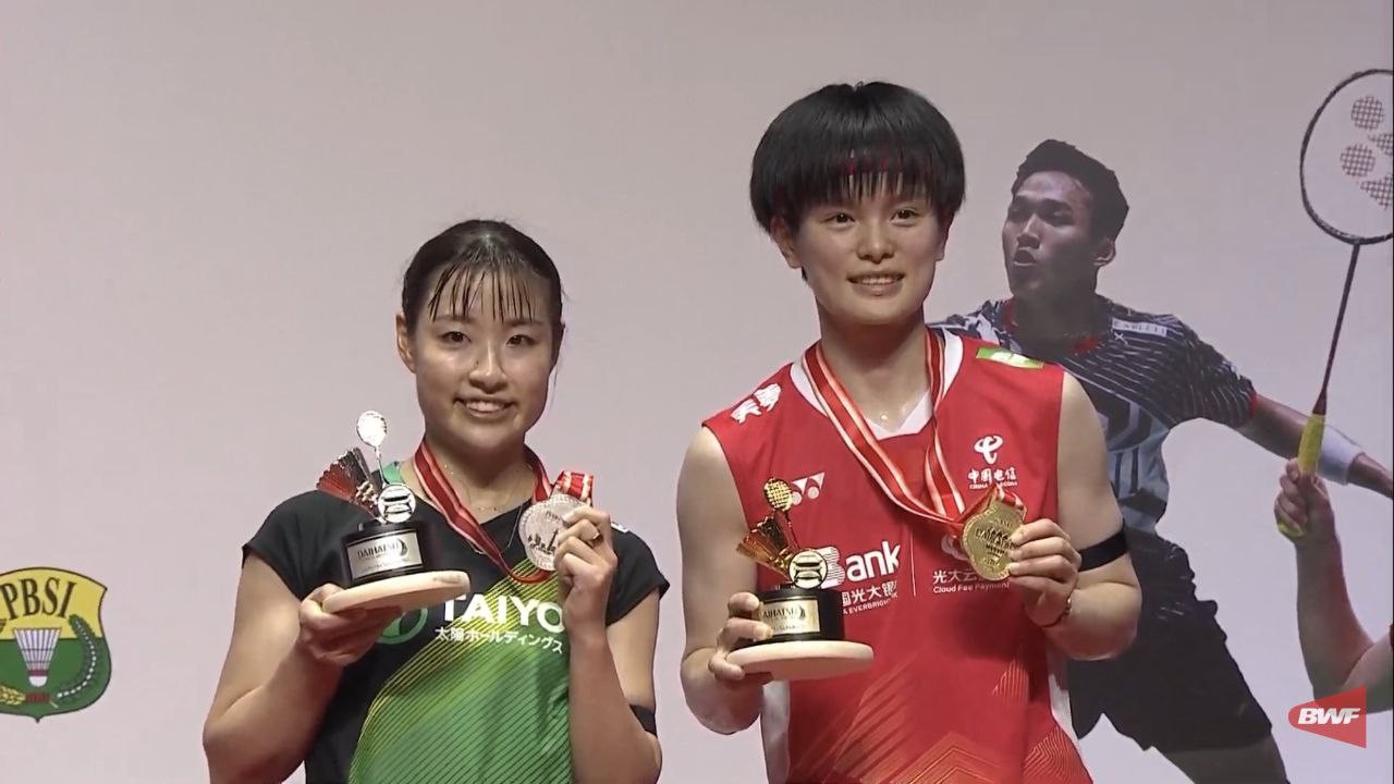 Tumbangkan Okuhara , Wang Zhi Yi  Bawa Pulang Gelar Juara Indonesia Master 2024