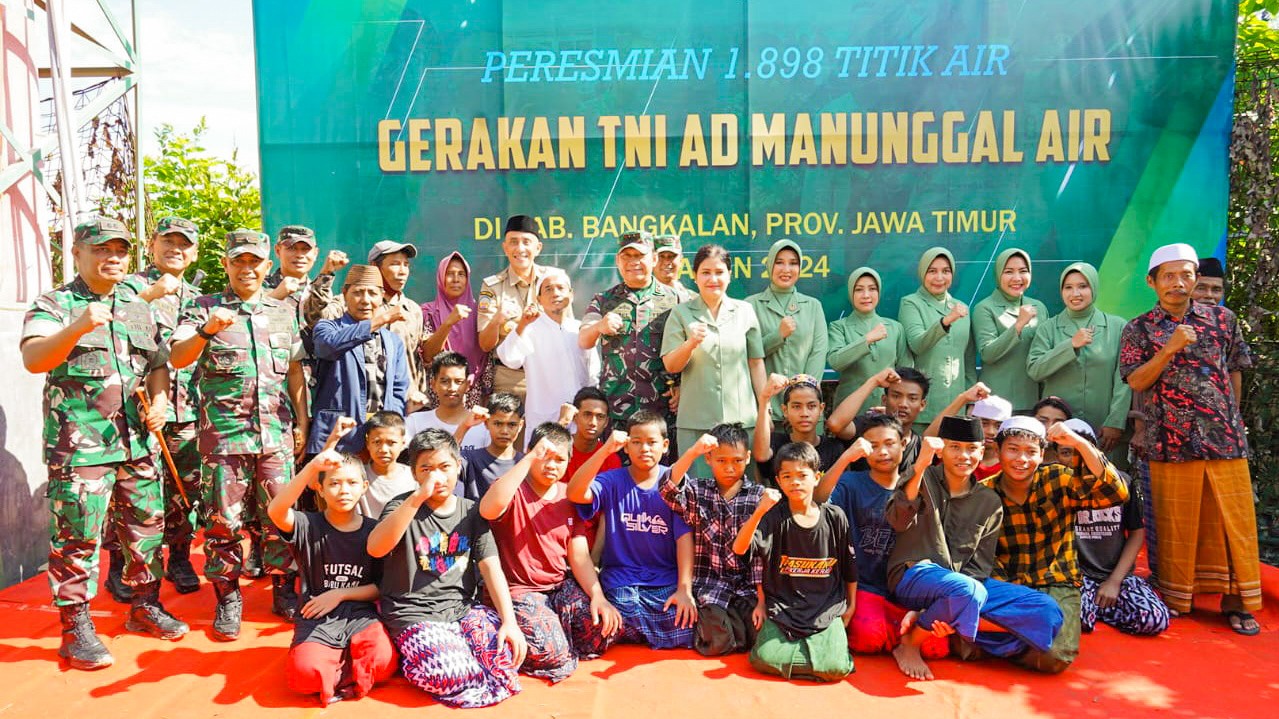 Kick Off Program TNI AD Manunggal Air, Wujudkan 1.898 Titik Air di Bangkalan