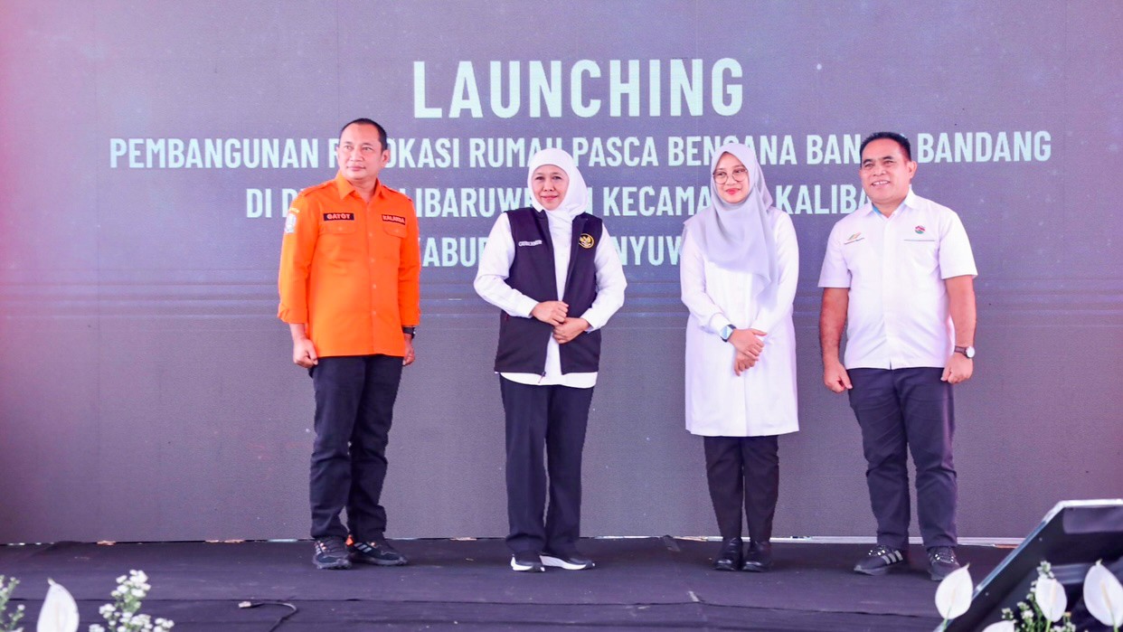 Launching Pembangunan Hunian Korban Banjir di Banyuwangi, Khofifah Targetkan 3 Bulan Selesai