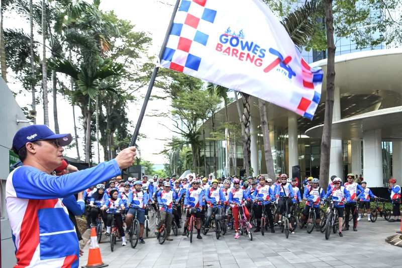 Gowes Bareng Dalam Rangka HUT ke 74 BTN