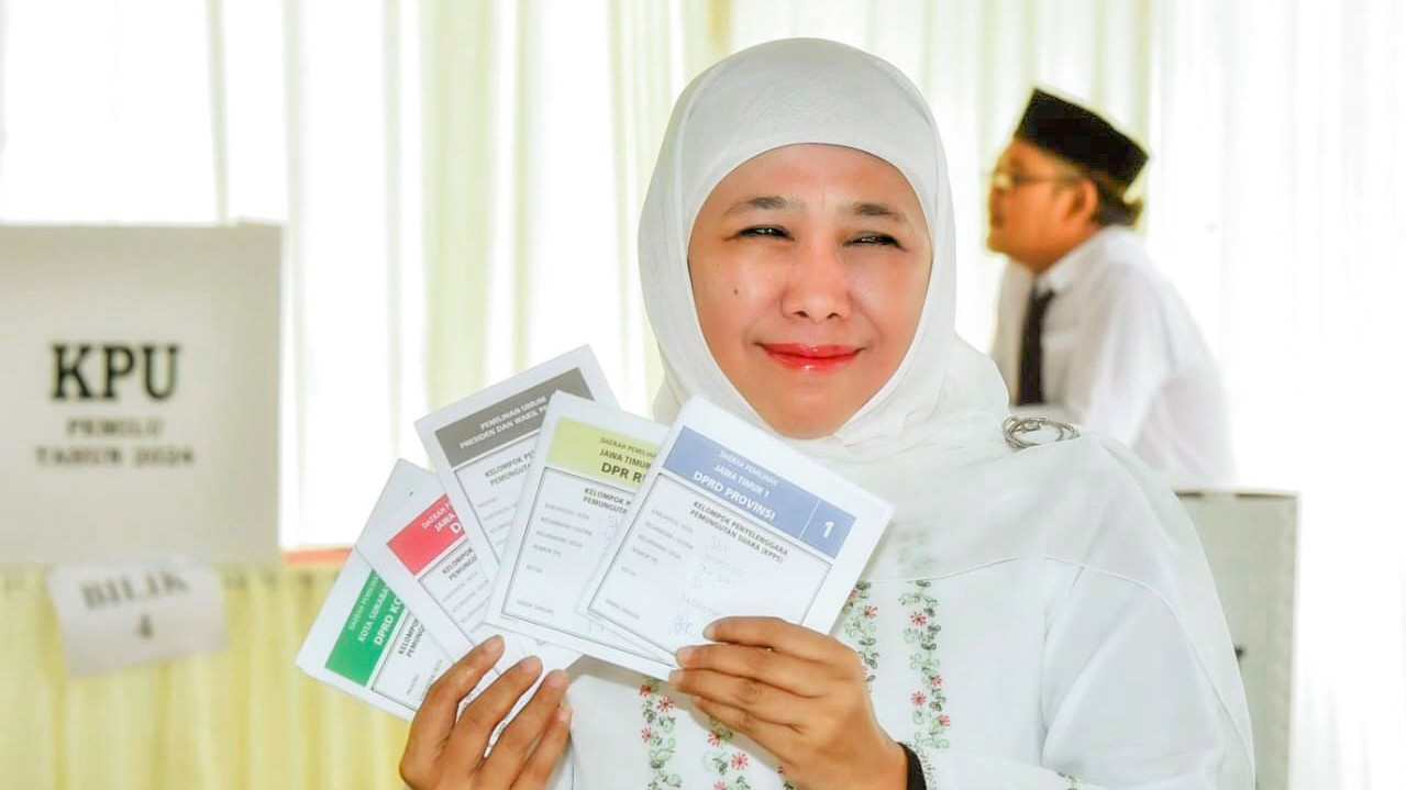 Partisipasi Warga Jatim di Pemilu 2024 Tembus 82%, Khofifah: Wujud Sukseskan Demokrasi Indonesia