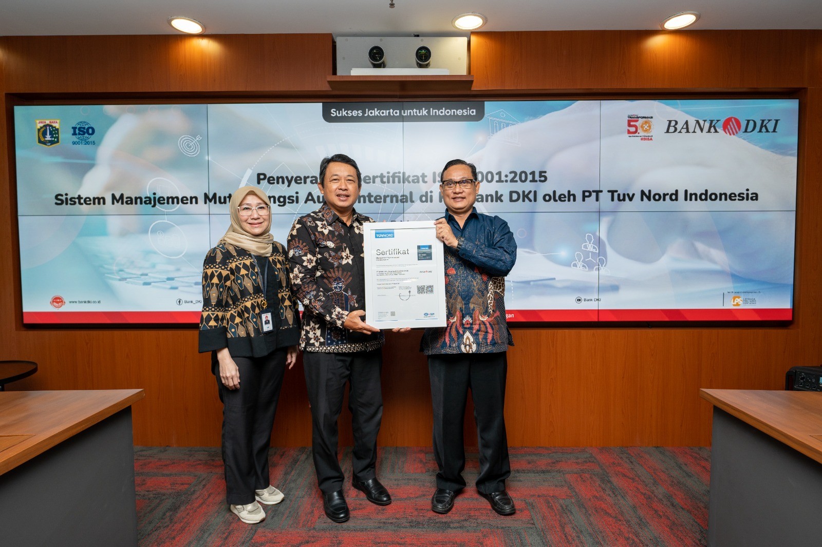 Bank DKI Raih Sertifikasi ISO 9001:2015 Terkait Sistem Manajemen Mutu Audit Internal