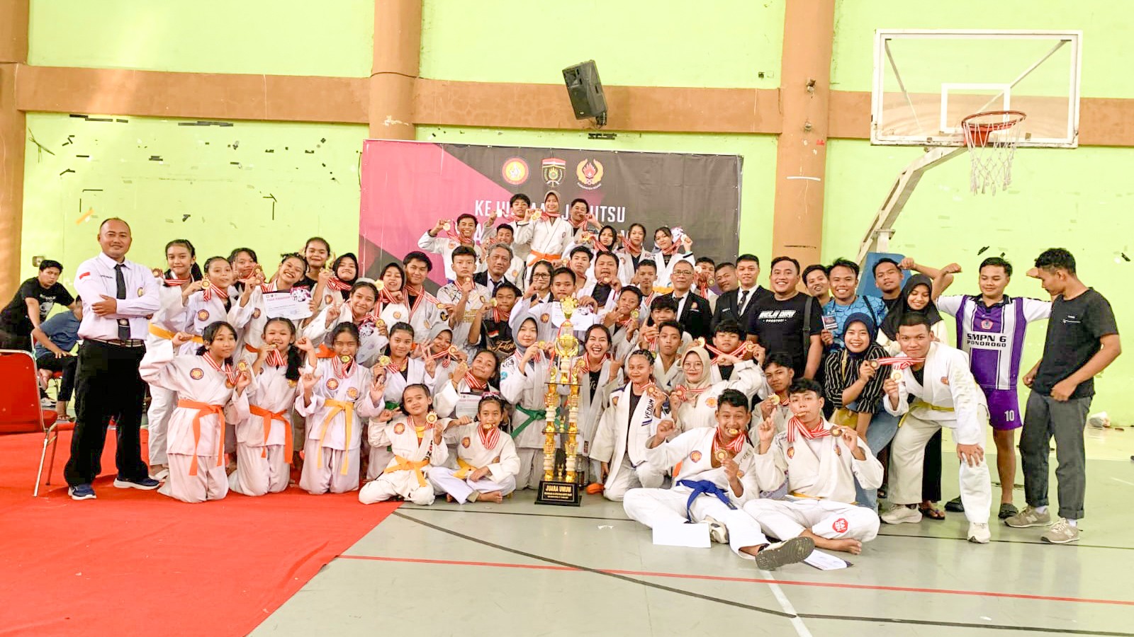 Borong 33 Medali, Kontingen Ponorogo Juara Umum Kejuaraan Jujitsu Antar Dojo se-Indonesia