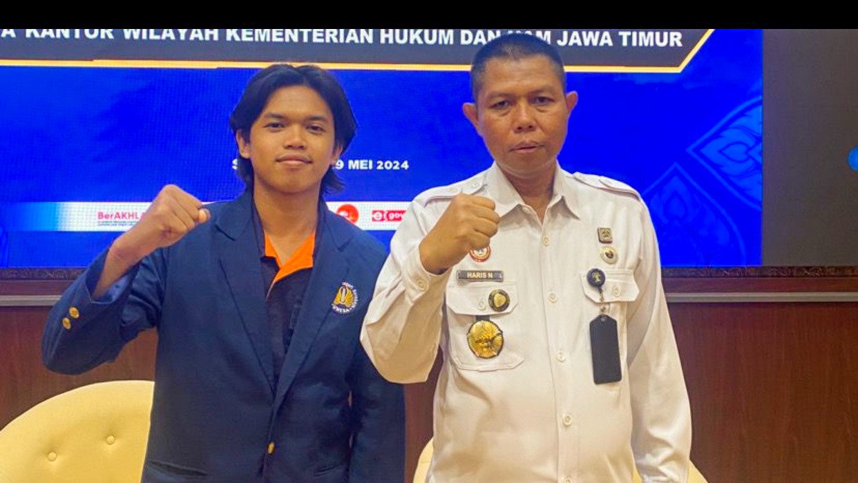 Kunjungi Kanwil Kemenkumham Jatim, Mahasiswa FH Unesa Dorong Penegakan Hukum dan HAM