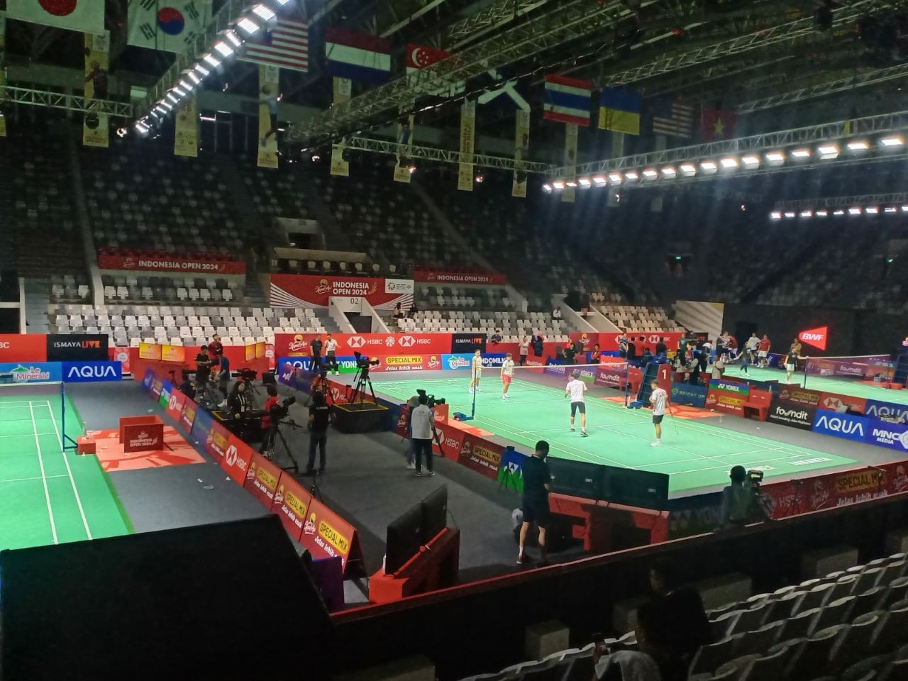Jelang Indonesia Open 2024 Pasukan Garuda Gelar Latihan di Istora Senayan