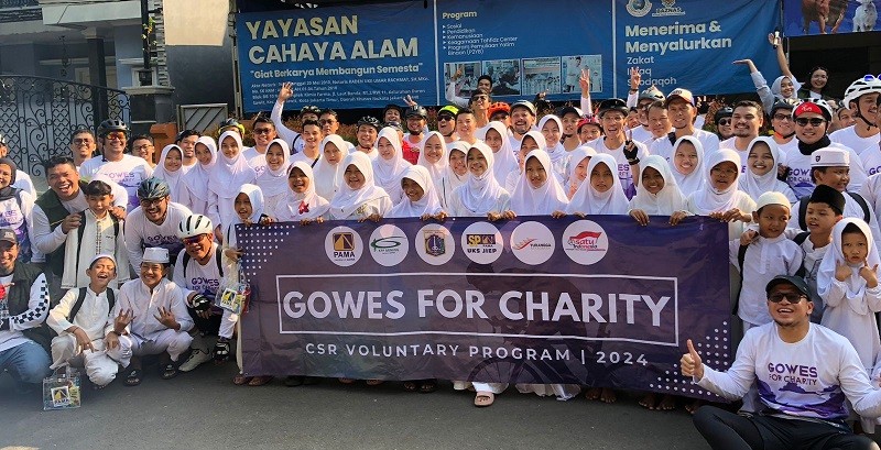 PAMA Gelar Kegiatan Gowes For Charity Sekaligus Santunan Anak Yatim 