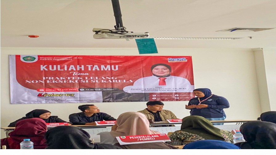 Sosialisasi Praktek Lelang Non Eksekusi Sukarela oleh Purwaning Rahayu Sisworini di UNISMA