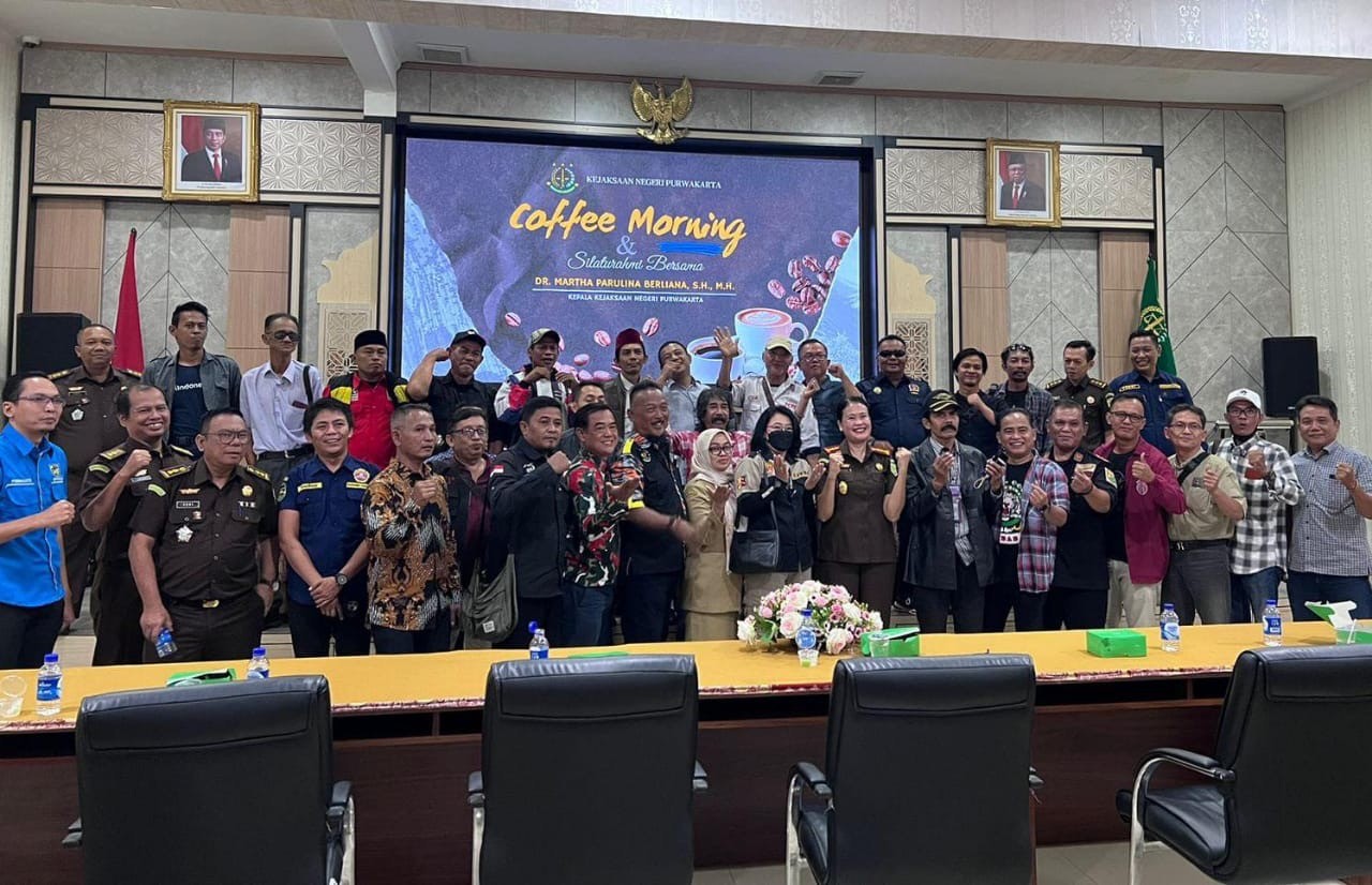 Jalin Kemitraan, Kejari Purwakarta Gelar Coffee Morning dengan Para Ketua Organisasi Wartawan dan Ormas