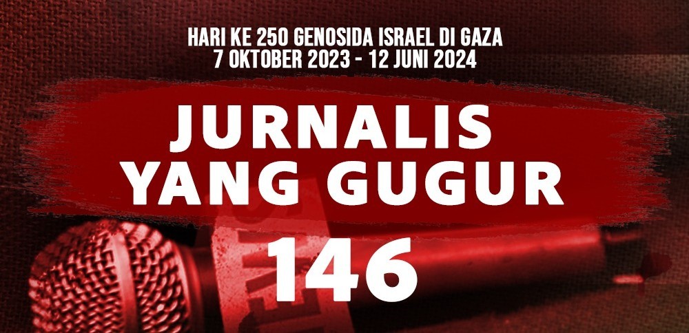 250 Hari Genosida, Israel Bunuh 146 Jurnalis dan Hancurkan 182 Kantor Media