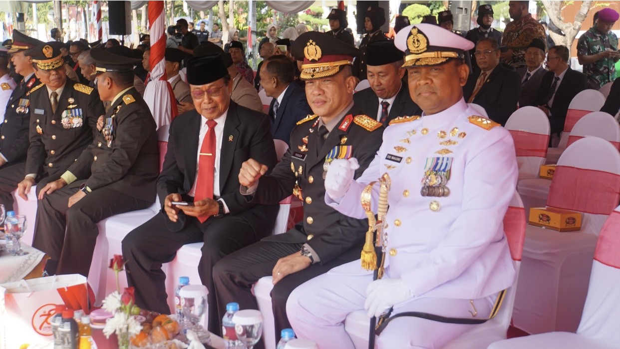 Wujudkan Sinergitas, Wadan Kodiklatal Hadiri Upacara Peringatan Hari Bhayangkara ke-78