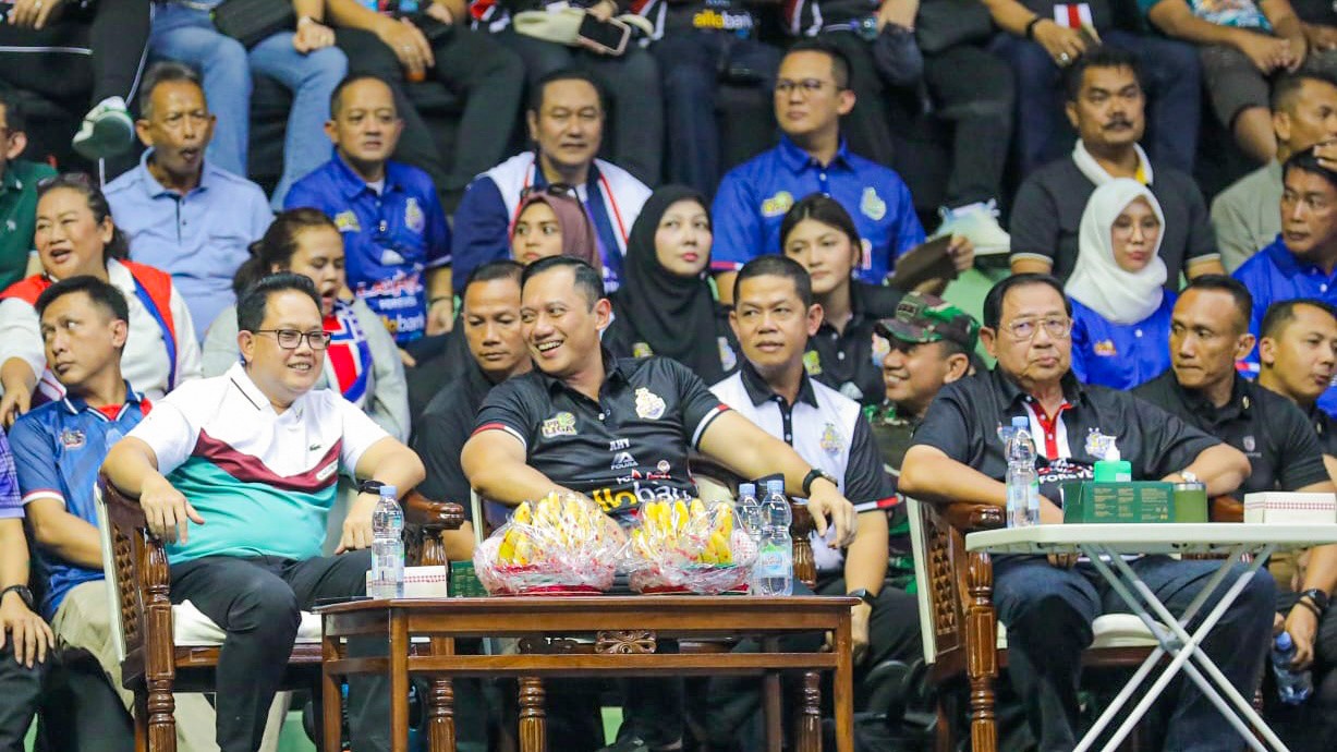Pj Gubernur Adhy bersama SBY dan AHY Nobar Final Four Proliga 2024