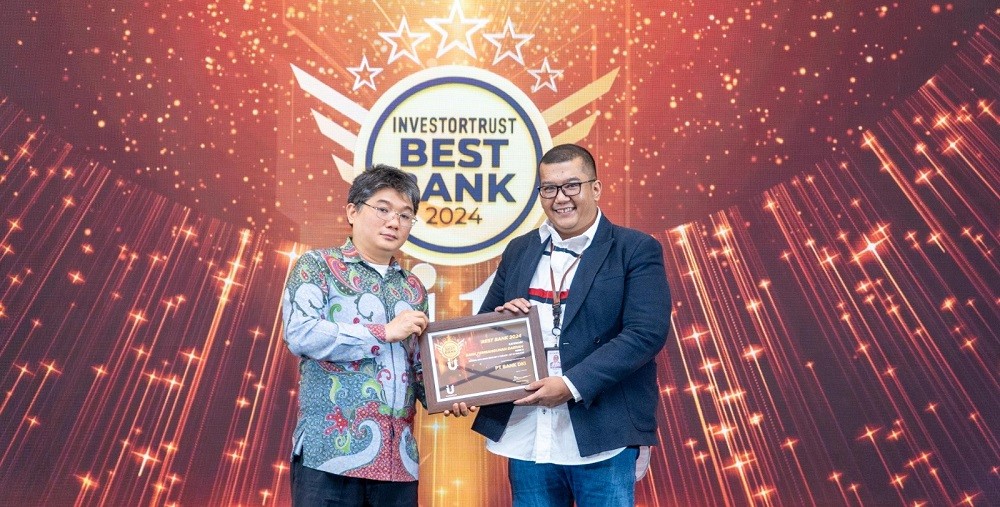 Bank DKI Sabet Penghargaan Best Bank 2024 dari Media Investortrust.id. 