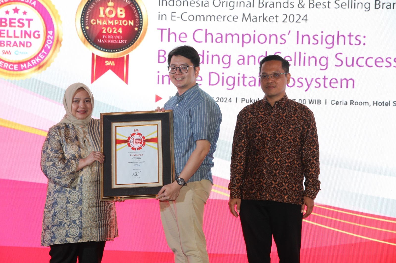 Asli Milik Indonesia, Le Minerale Jadi Juara Indonesia Original Brand Award 2024