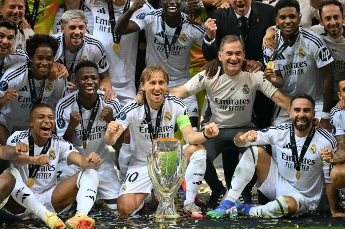 Mbappe Cetak Gol Debut, Real Madrid Juara Piala Super Eropa 2024