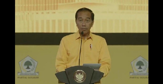 Di Munas Golkar, Jokowi: Si Tukang Kayu Ramai di Medsos