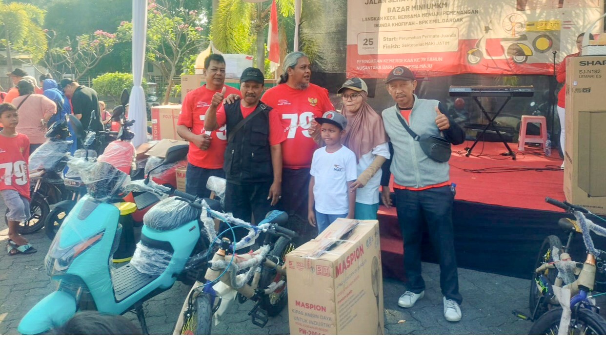 Peringati HUT ke-79 RI, MAKI Jatim Gelar Jalan Sehat dengan Berbagai Doorprize