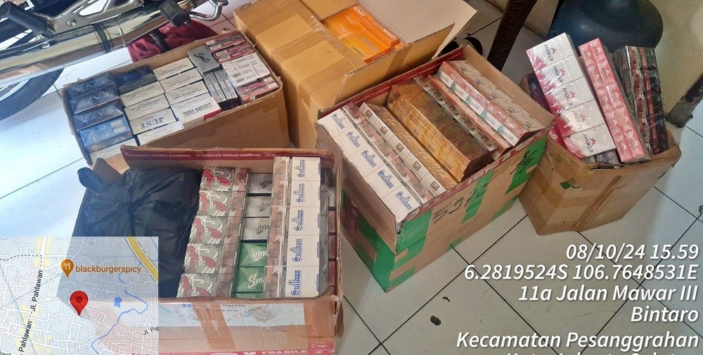 Satpol PP DKI Amankan Satu Juta Batang Rokok Ilegal di Wilayah Jaksel 