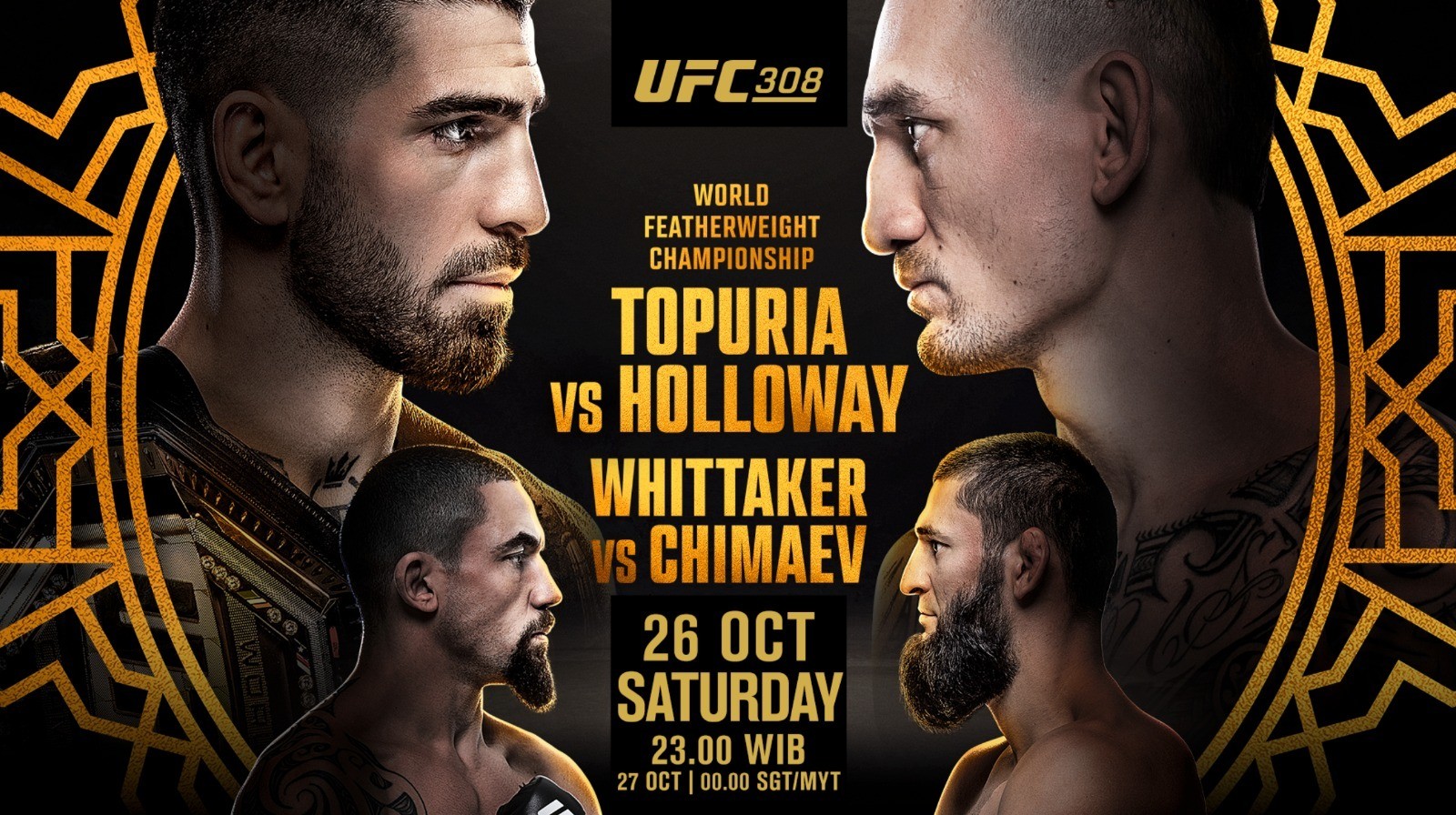 Duel Seru UFC 308, Pertarungan Antar Pemegang Gelar UFC dan BMF Siap Bertemu