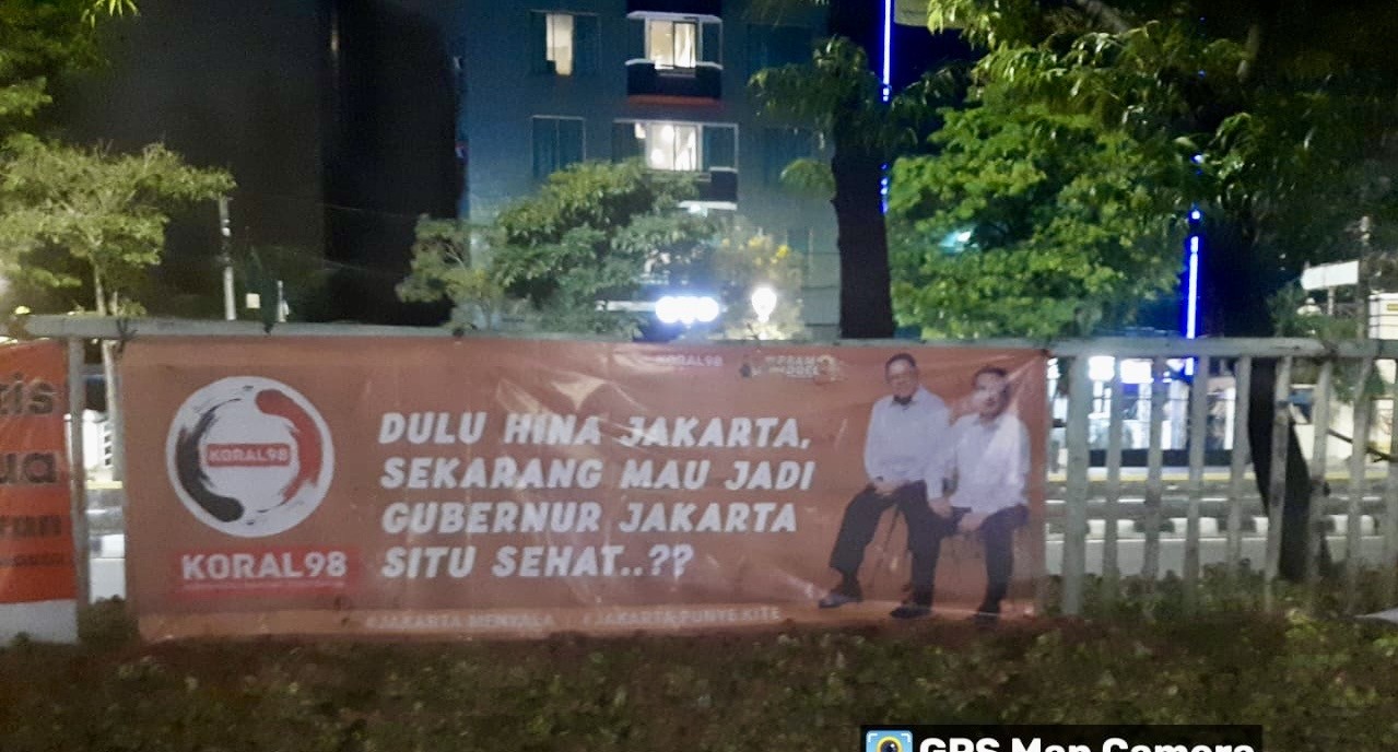 Serukan Dukungan untuk Pram-Rano, Koral 98 Sebar 150 Spanduk di Jakarta
