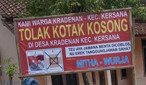 Ditegur Panwaslu soal Spanduk Tolak Kotak Kosong, Tim Mitha-Wurja Disebut Tak Paham Aturan