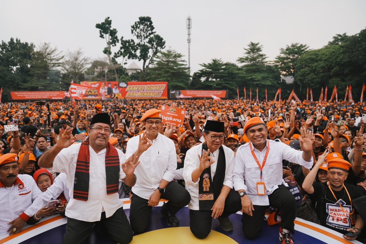 Tampil di Publik, Anies All Out Dukung Pram Doel di Pilkada Jakarta