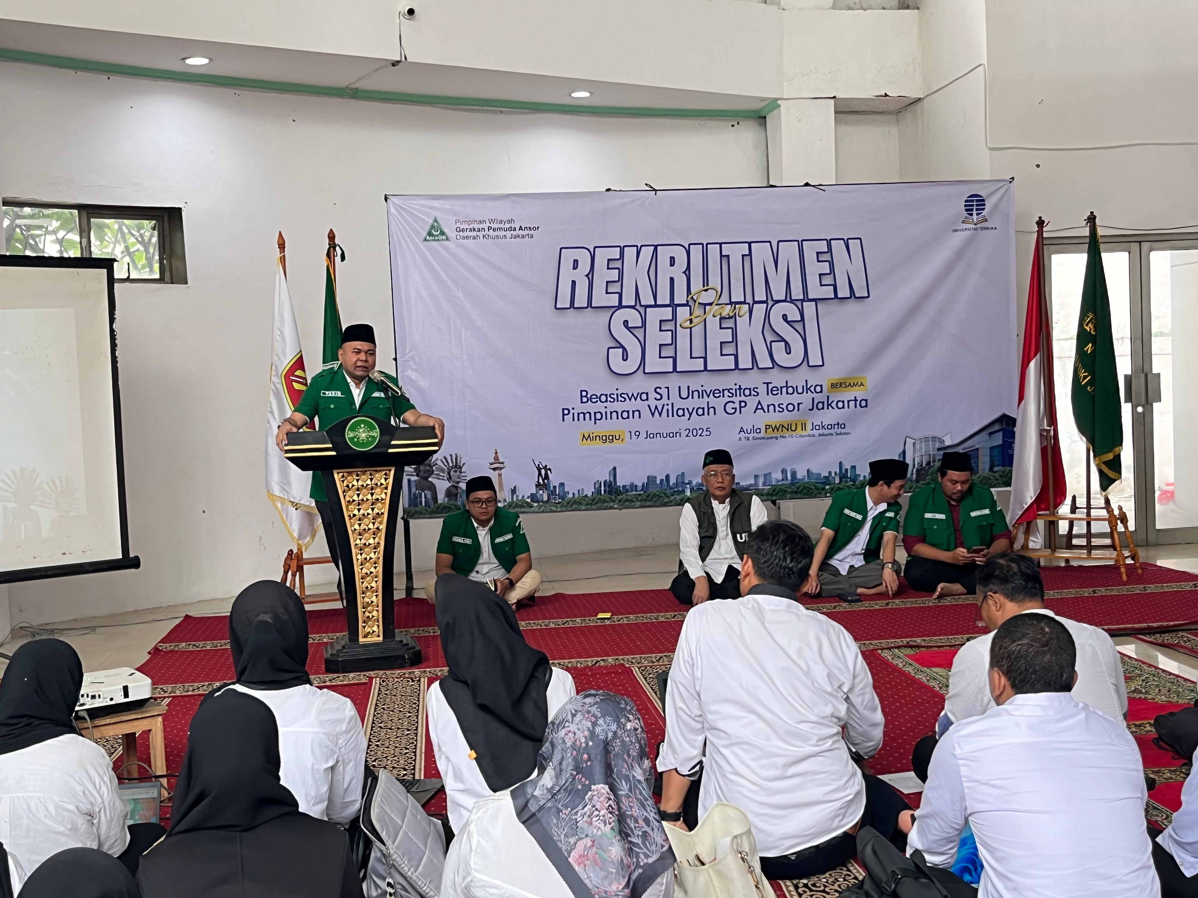 GP Ansor Jakarta Gelar Seleksi Ratusan Kader Calon Penerima Beasiswa Kuliah  di UT