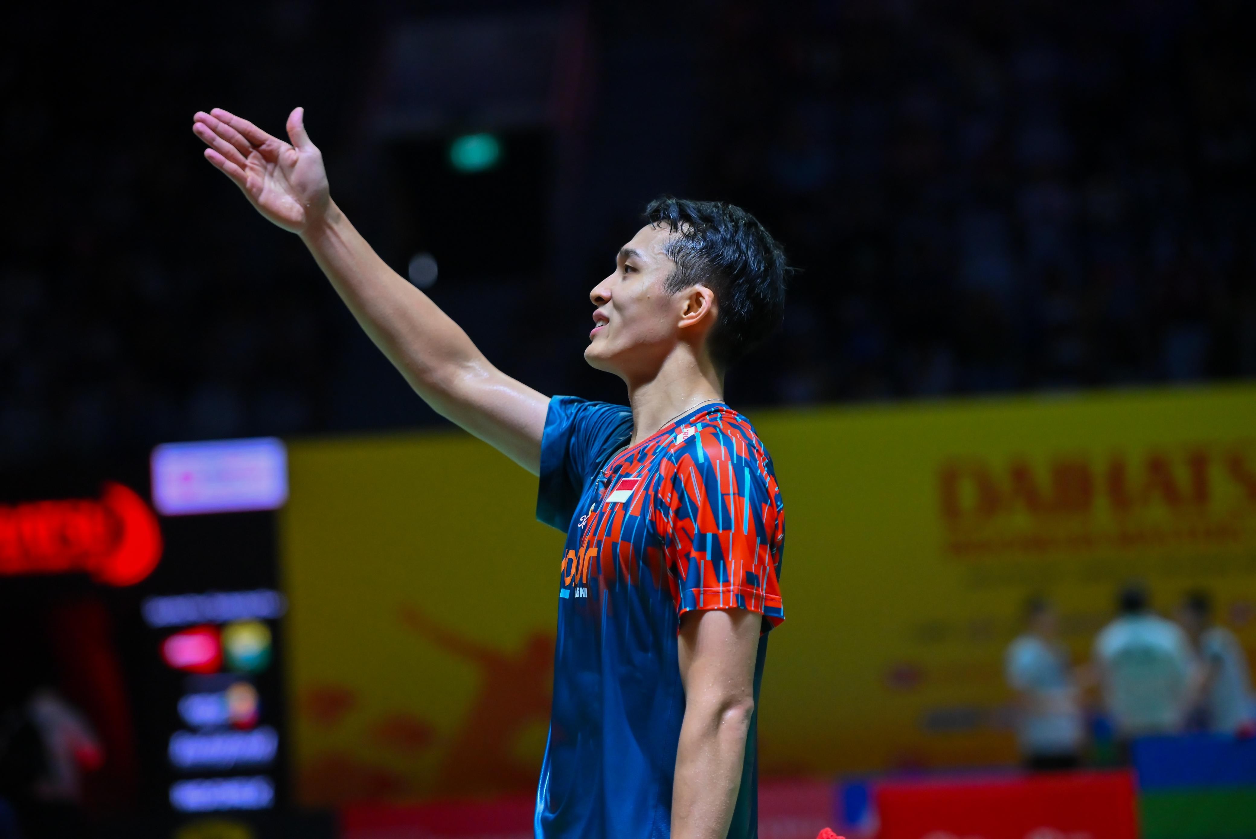 Jonatan Christie Lolos ke Perempat Final Indonesia Masters 2025 Usai Tundukkan Lin Chun Yi