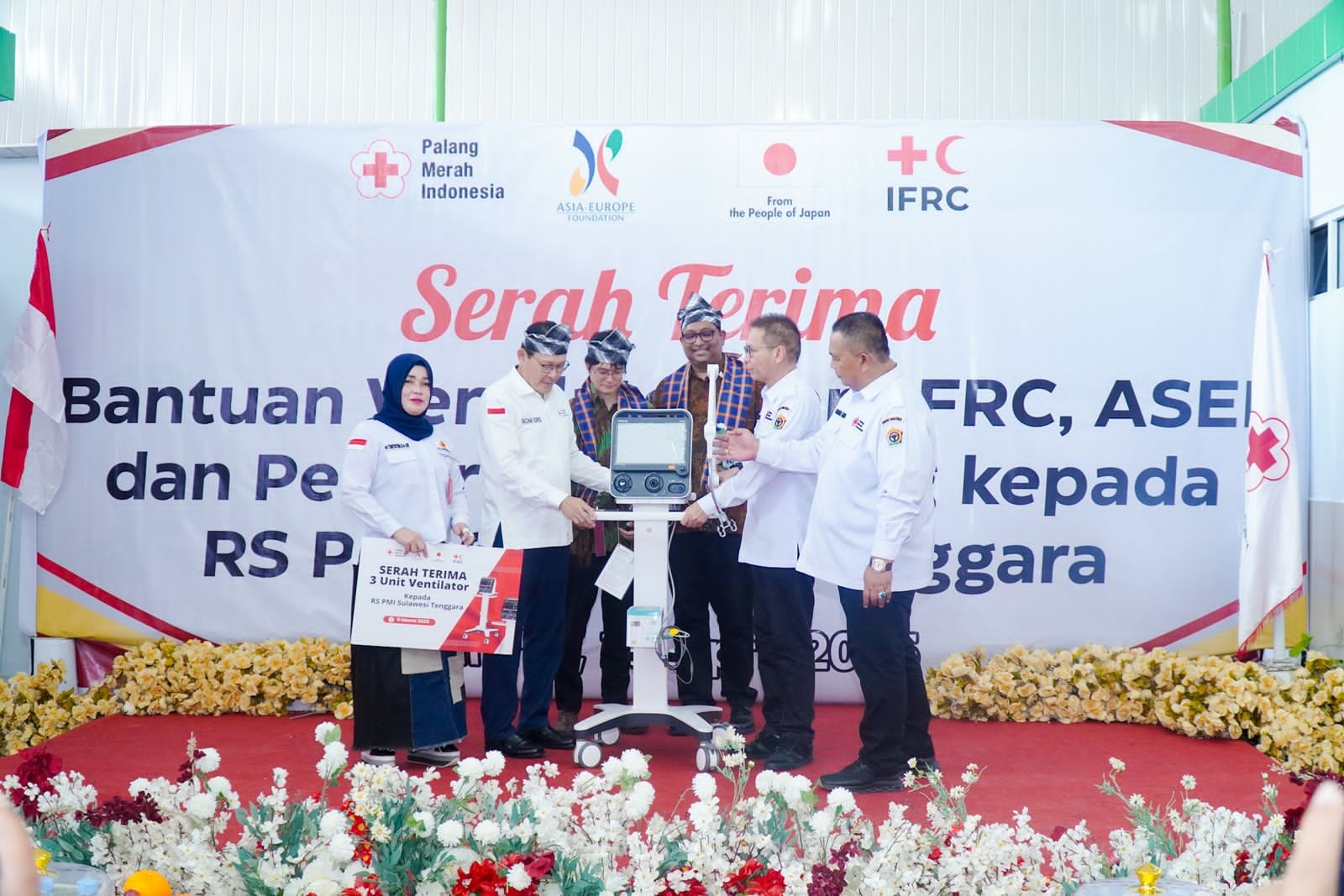 Perkuat Sistem Kesehatan, RS PMI Sultra Terima 3 Ventilator dari Mitra
