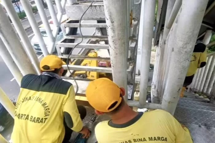Besi Tangga JPO Daan Mogot di Curi, Pemprov DKI: ini Penambalan Ketiga Kalinya
