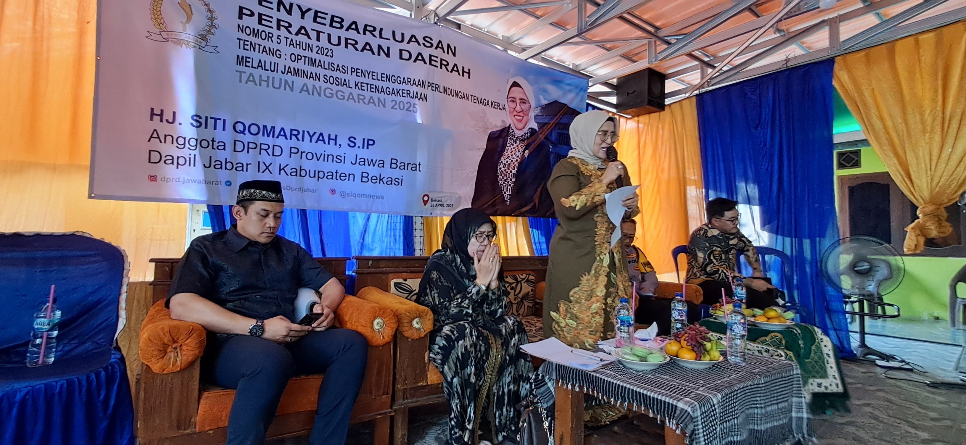 Siqom Sosialisasikan Pentingnya BPJS Ketenagakerjaan kepada Warga Babelan