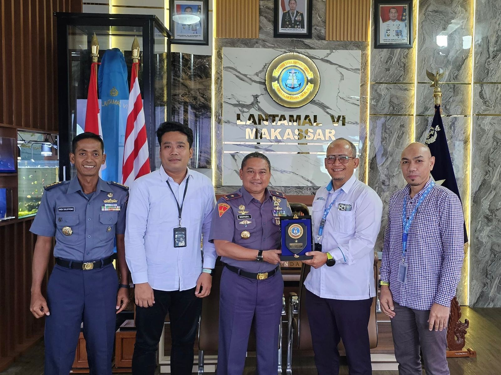 Optimalkan Dukungan Pengamanan Pelabuhan Makassar, PDS Penjajakan Kolaborasi dengan Lantamal VI dan Polres Pelabuhan