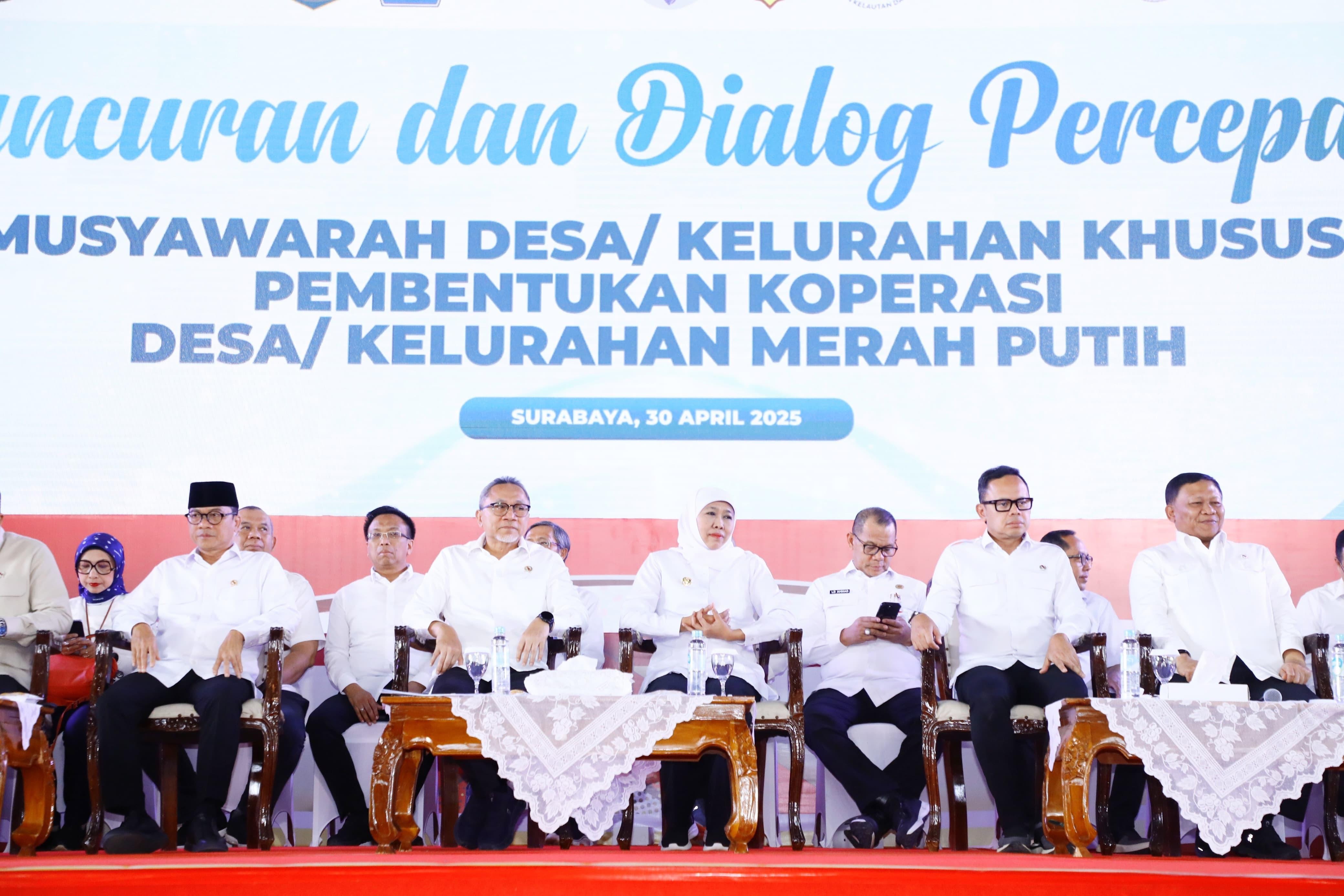 Pengesahan 3229 Koperasi Merah Putih di Jatim Jadi Tertinggi Nasional, Gubernur Khofifah Optimis Wujudkan di Seluruh Desa dan Kelurahan