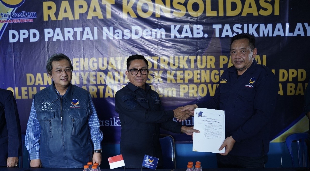 Ade Batara Kembali Nahkodai NasDem Tasikmalaya, Kang Rachmat Serukan Konsolidasi Menuju 2029