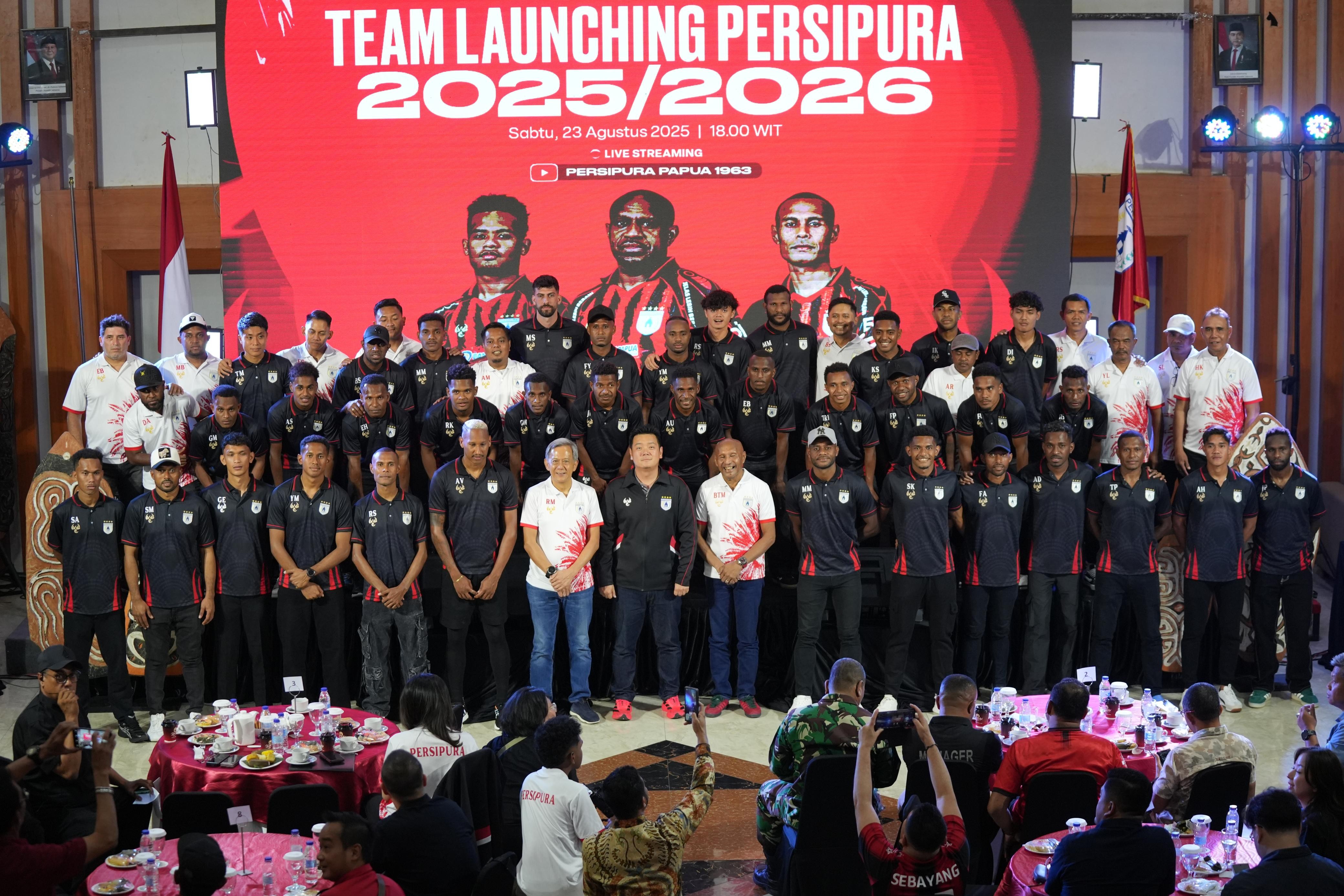 Siap Bertarung di Championship 2025/2026, Persipura Gelar Launching Tim di Jayapura