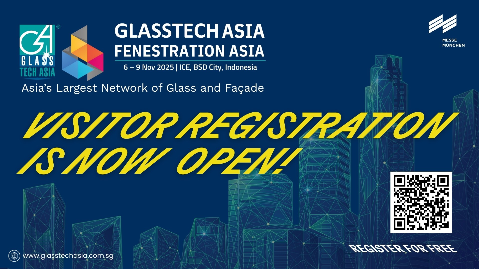 Pendaftaran Glasstech Asia & Fenestration Asia 2025 Resmi Dibuka, Siap Hadirkan Inovasi Industri Kaca dan Fasad