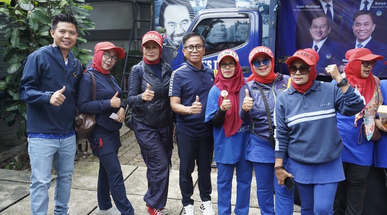 Rayakan HUT ke-14, DPW Partai NasDem Jawa Barat Dekatkan Diri ke Masyarakat Melalui Senam Bersama