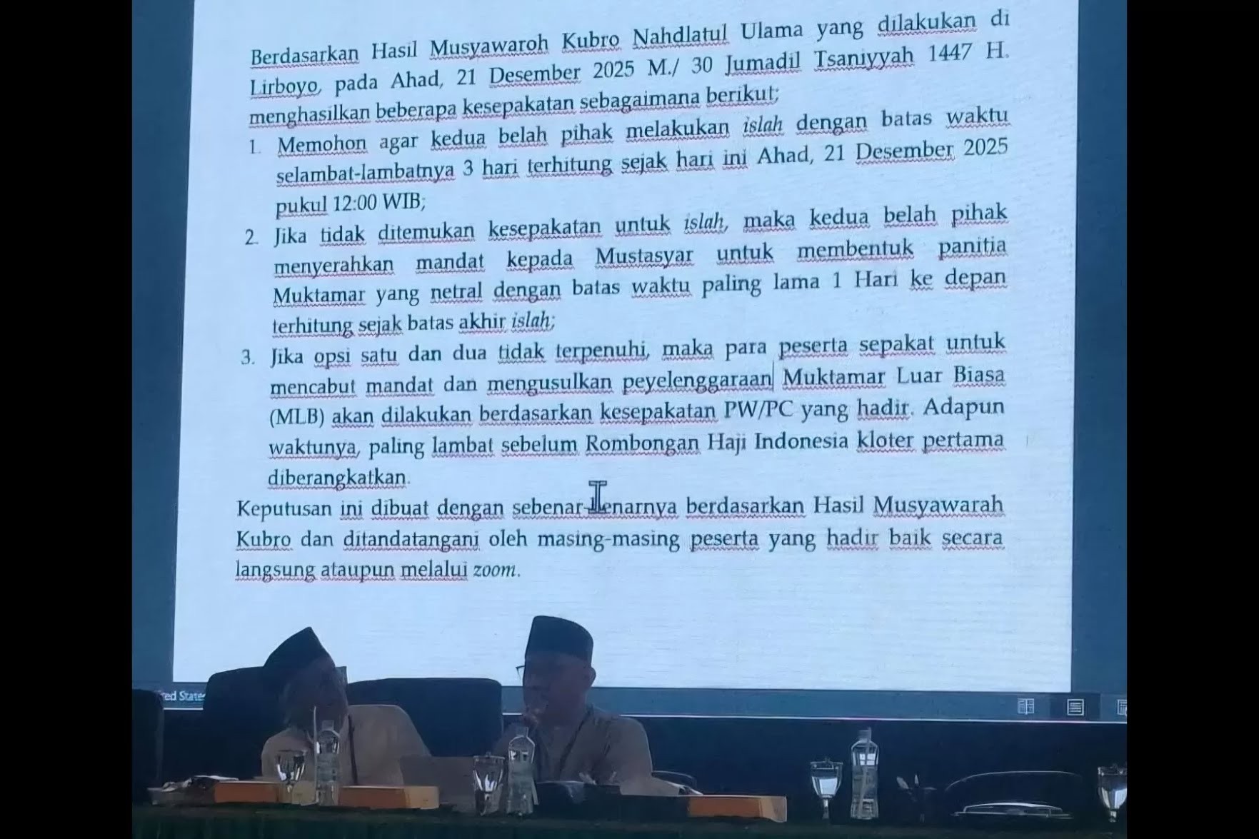 Desak Islah di PBNU, Musyawarah Kubro NU  Beri Tenggat Waktu 3x24 Jam