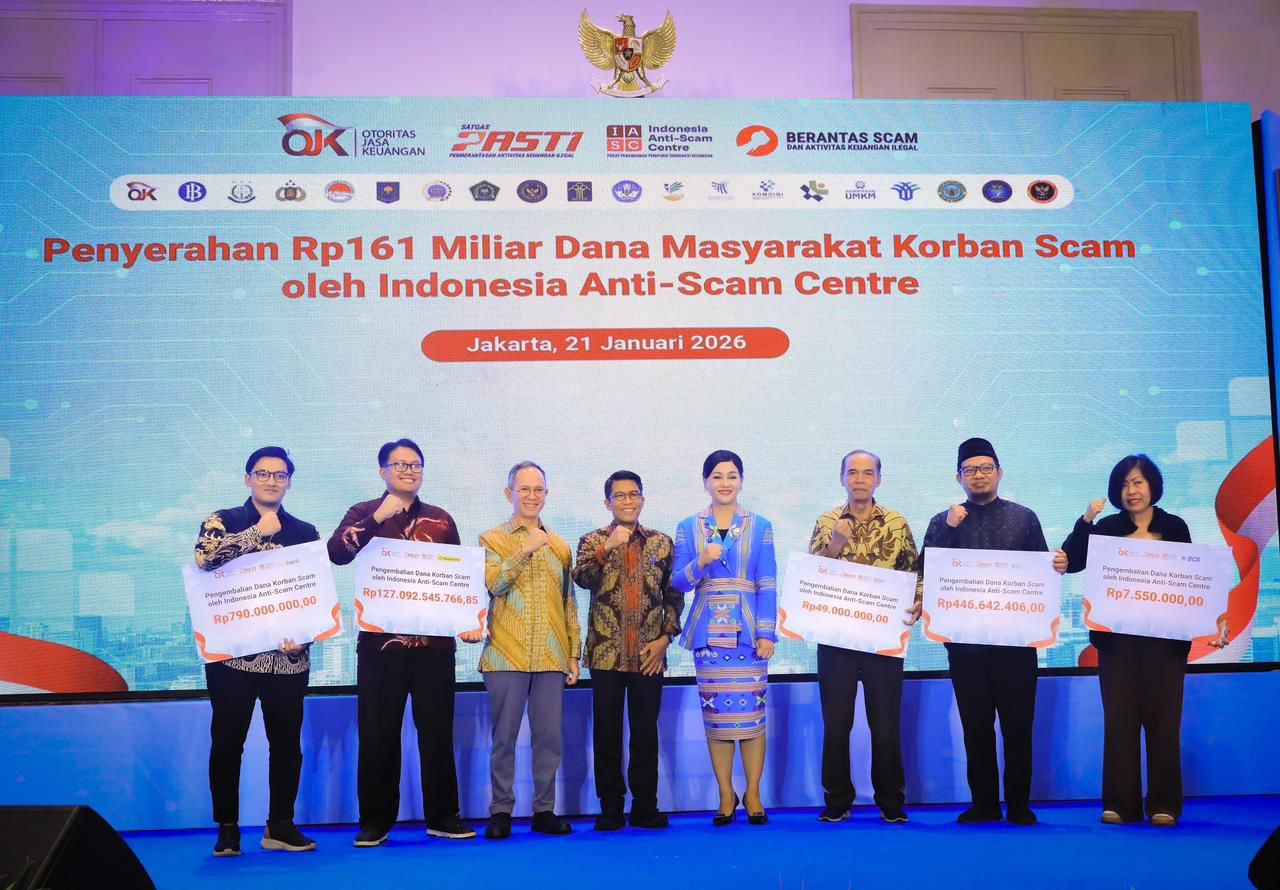 Indonesia Anti-Scam Centre Kembalikan Rp161 Miliar Dana Korban Penipuan Digital
