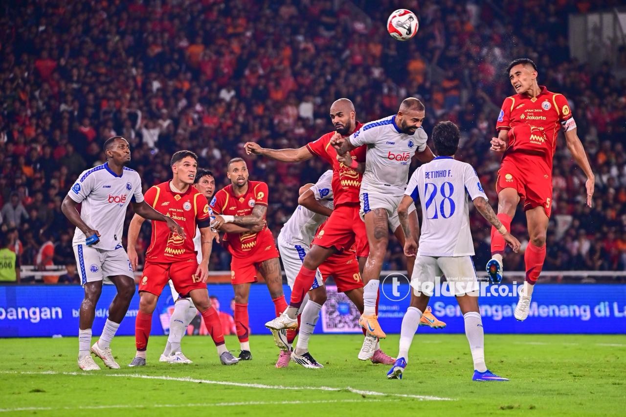 Persija Tumbang 2-0 atas Arema FC, Gagal Pangkas Jarak dengan Persib di Puncak Klasemen