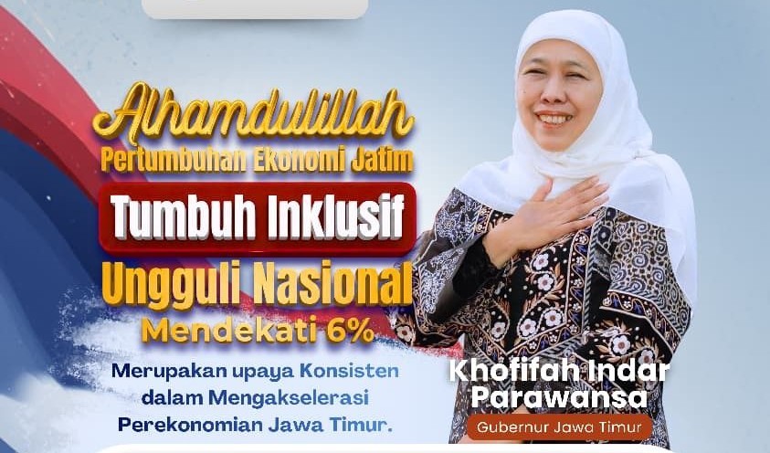 Jawa Timur Catat Pertumbuhan Ekonomi 5,33 Persen Sepanjang 2025