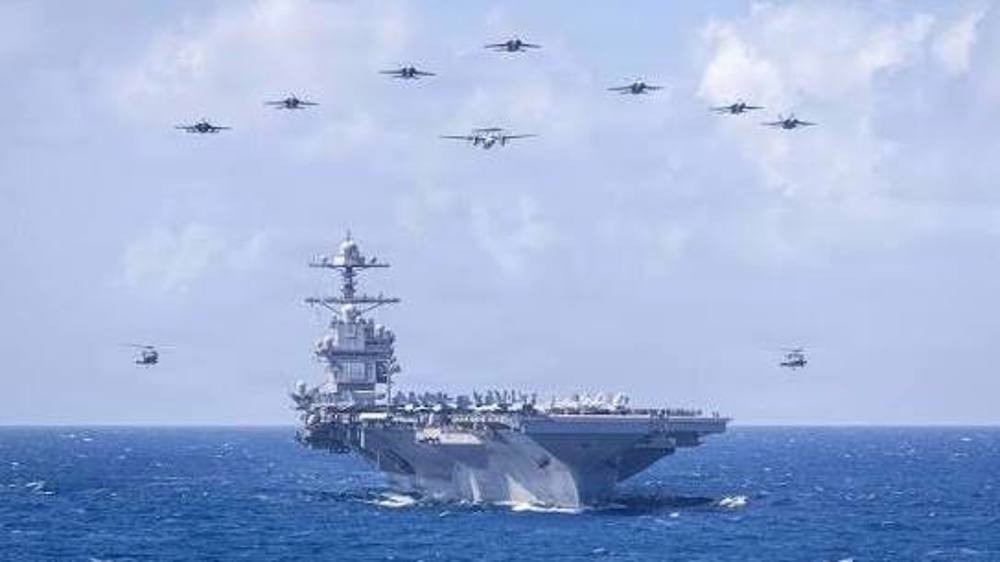 Trump Akui Kapal Induk USS Gerald Diserang dari 17 Arah, Pasukan Amerika Lari Tunggang Langgang